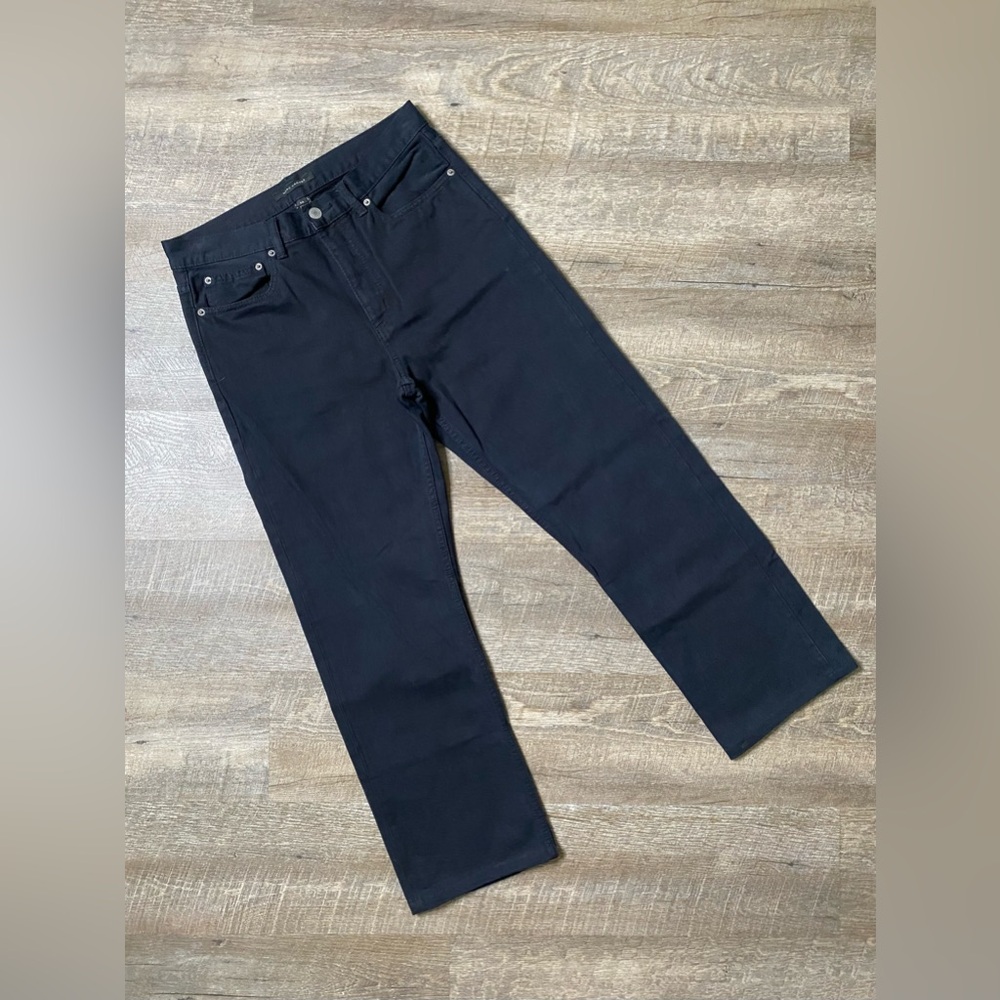 Marc Jacobs Mid-Rise Straight Leg Black Denim Jeans